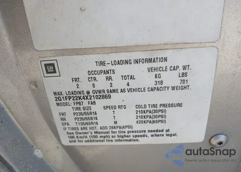 1999 Chevrolet Camaro из США, поврежденный, VIN 2G1FP22K4X2102869